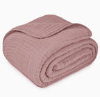 Adult Muslin Cotton Throw - Mauve — Comfy Cubs blanket