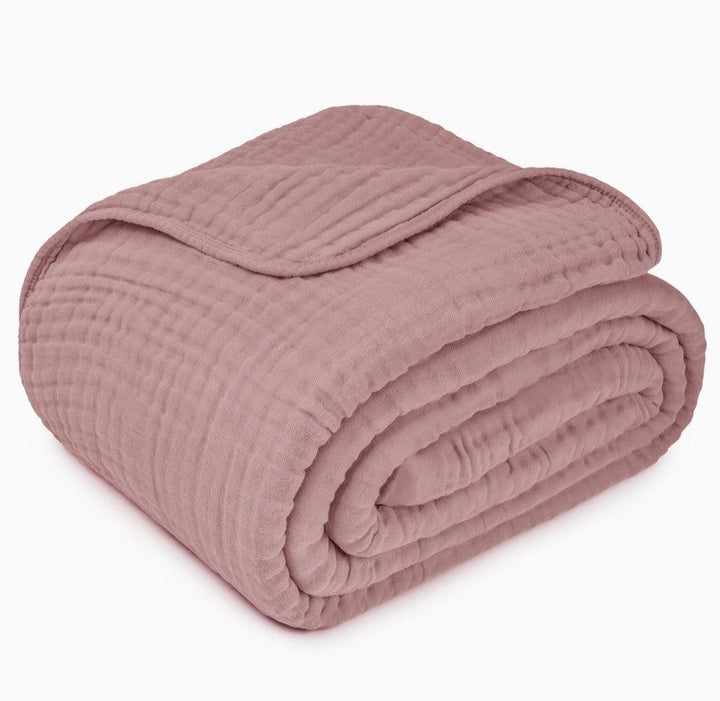 Adult Muslin Cotton Throw - Mauve - Premium blanket from Comfy Cubs - Just $34.95! Shop now at Pat's Monograms