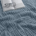 Adult Muslin Cotton Throw - Pacific Blue — Comfy Cubs blanket