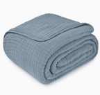 Adult Muslin Cotton Throw - Pacific Blue — Comfy Cubs blanket