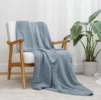 Adult Muslin Cotton Throw - Pacific Blue — Comfy Cubs blanket