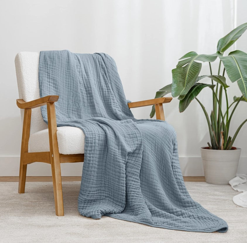 Adult Muslin Cotton Throw - Pacific Blue - Premium blanket from Comfy Cubs - Just $34.95! Shop now at Pat's Monograms
