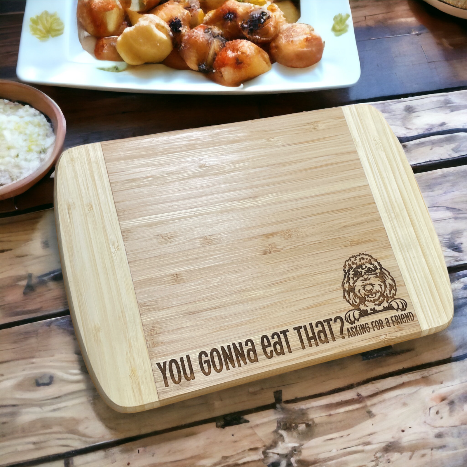 You Gonna Eat That? Doodle Cutting Board - Premium Cutting Boards from Pat's Monograms - Just $18.95! Shop now at Pat's Monograms