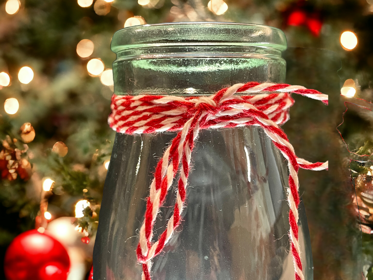 Santa's Milk Glass Bottles — drinkware