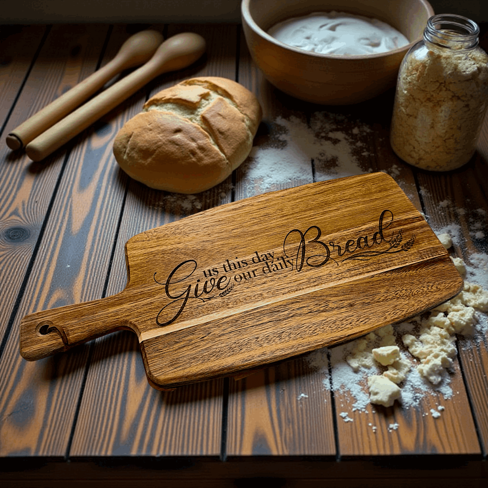 Give Us This Day - Laser Engraved Cutting Board - Premium Cutting Board from Pat's Monograms - Just $29.95! Shop now at Pat's Monograms