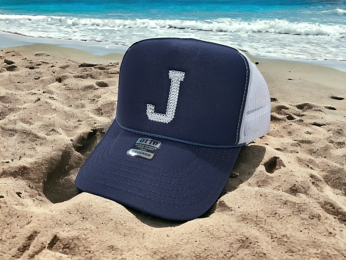 Embroidered Chain Stitch Trucker Hat — Headwear
