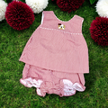 MS State Bulldog Tie Back Bloomer Set — Krewe Kids Baby & Toddler Outfits