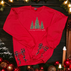Merry and Bright  - Side Bow Sweatshirt - Premium Christmas Shirts from Pat's Monograms - Just $64.95! Shop now at Pat's Monograms