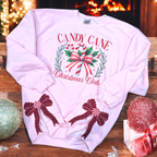 Candy Cane Club - Side Bow Sweatshirt — Christmas Shirts