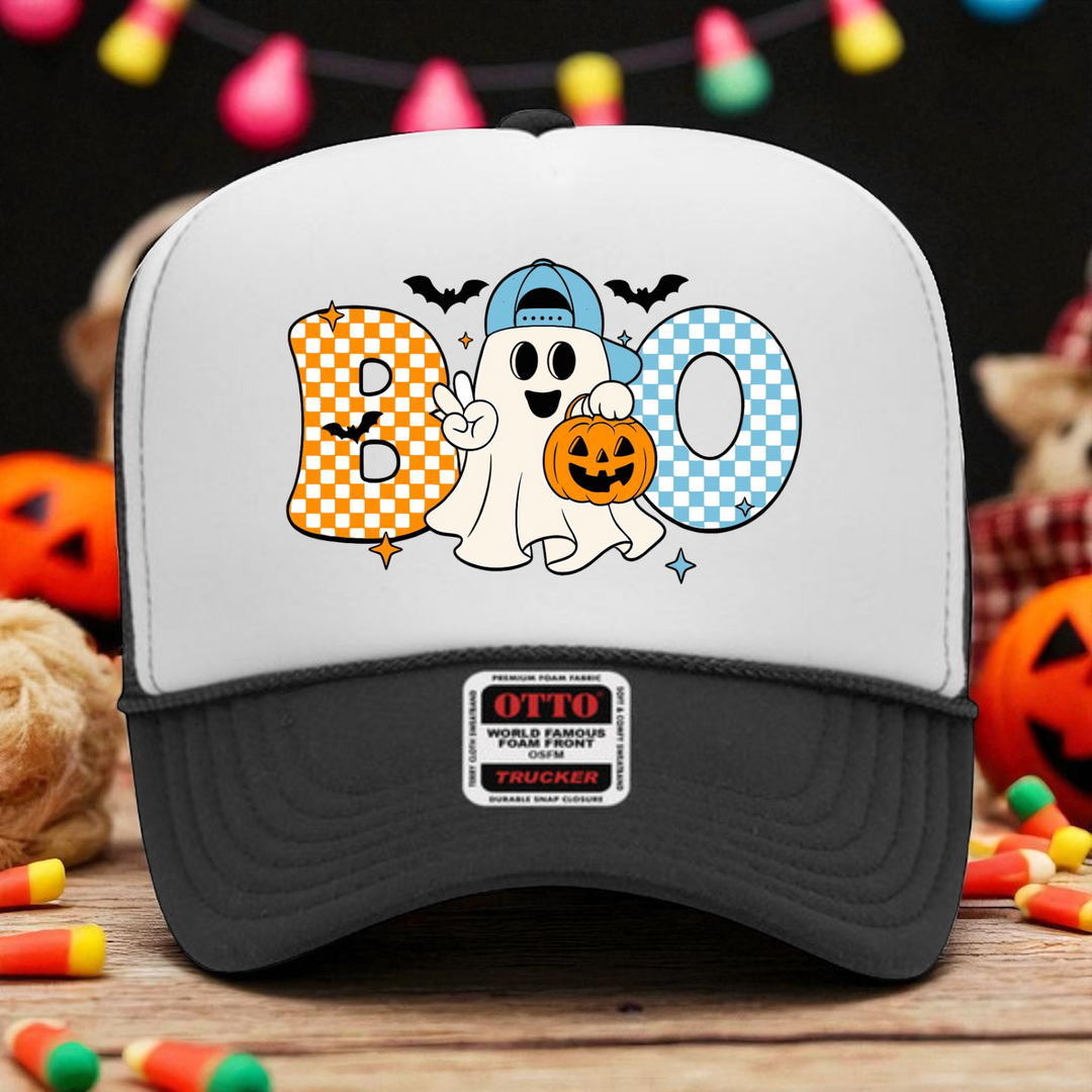 Boo! Halloween Tees and Caps for the Kids!! - Premium Holiday Apparel from Pat's Monograms - Just $19.95! Shop now at Pat's Monograms