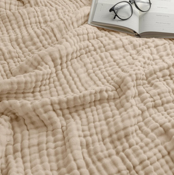 Adult Muslin Cotton Throw - Sand - Premium blanket from Comfy Cubs - Just $34.95! Shop now at Pat's Monograms