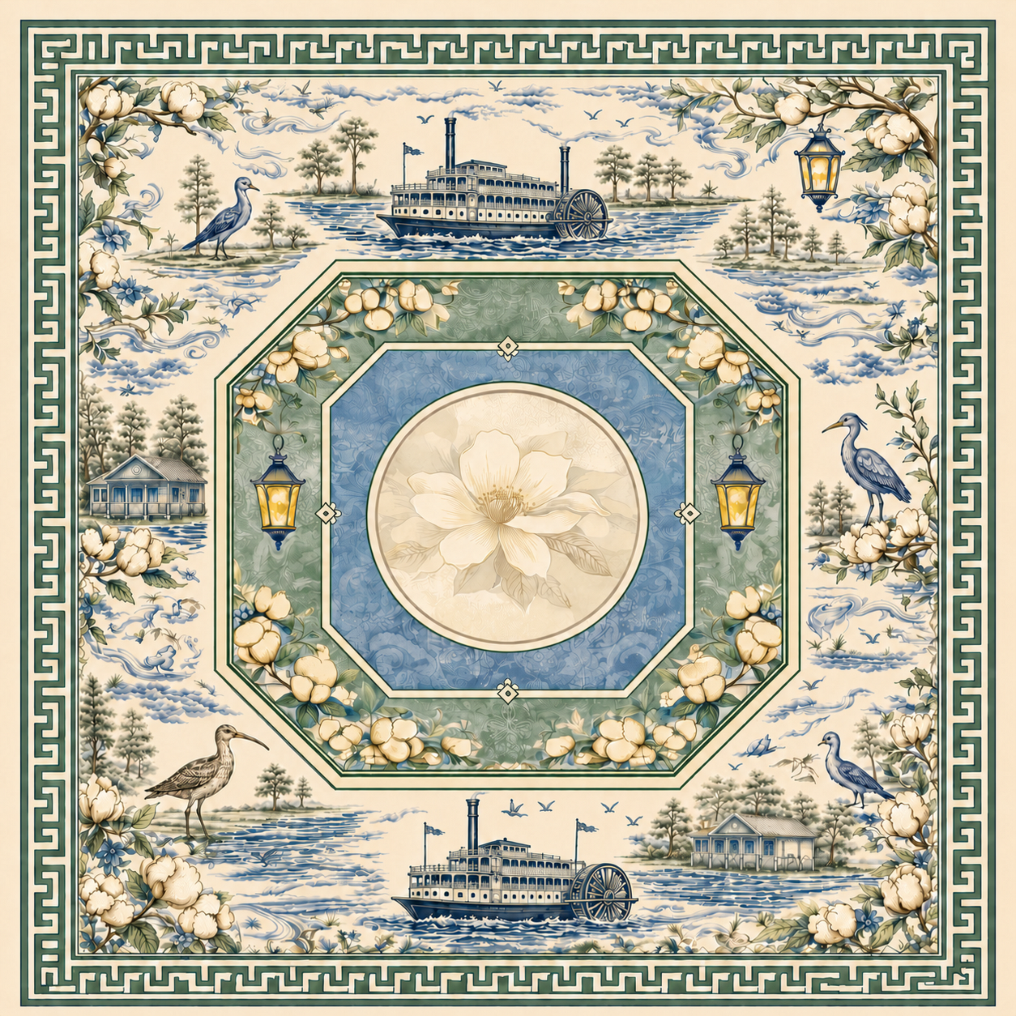Southern Theme Mahjong Mat — Art Edition — Preorder - Premium Mahjong from Pat's Monograms - Just $80! Shop now at Pat's Monograms