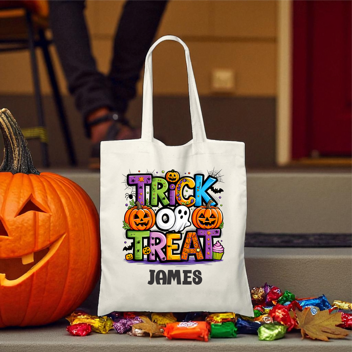 Personalized Halloween Trick or Treat Bags - Premium Holiday Accessories from Pat's Monograms - Just $12.95! Shop now at Pat's Monograms