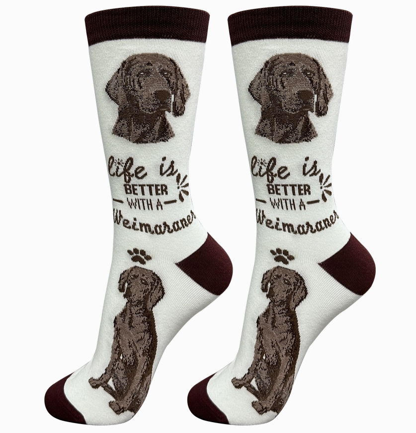 Weimeraner Life is Better Socks - Premium Socks from Sock Daddy - Just $10.95! Shop now at Pat's Monograms