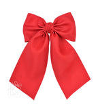 Matte Satin Longtail Hair Bow with Euro Knot — Beyond Creations, LLC Hairbows