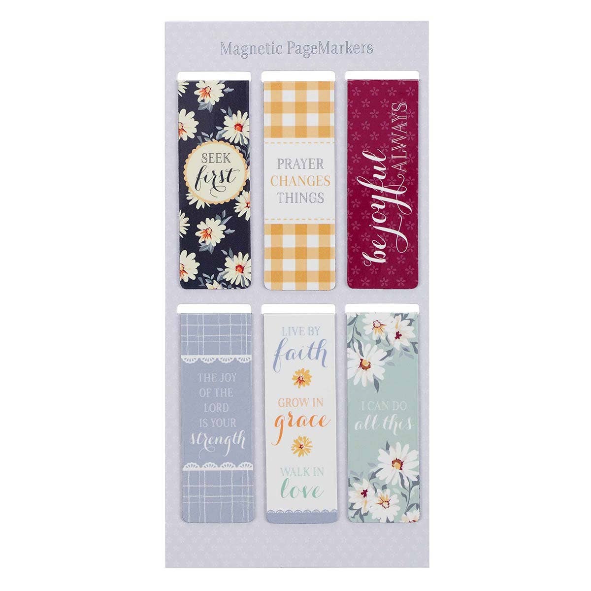 Daisy Magnetic Bookmark Set - Premium bookmarks from Christian Art Gifts - Just $4.95! Shop now at Pat's Monograms