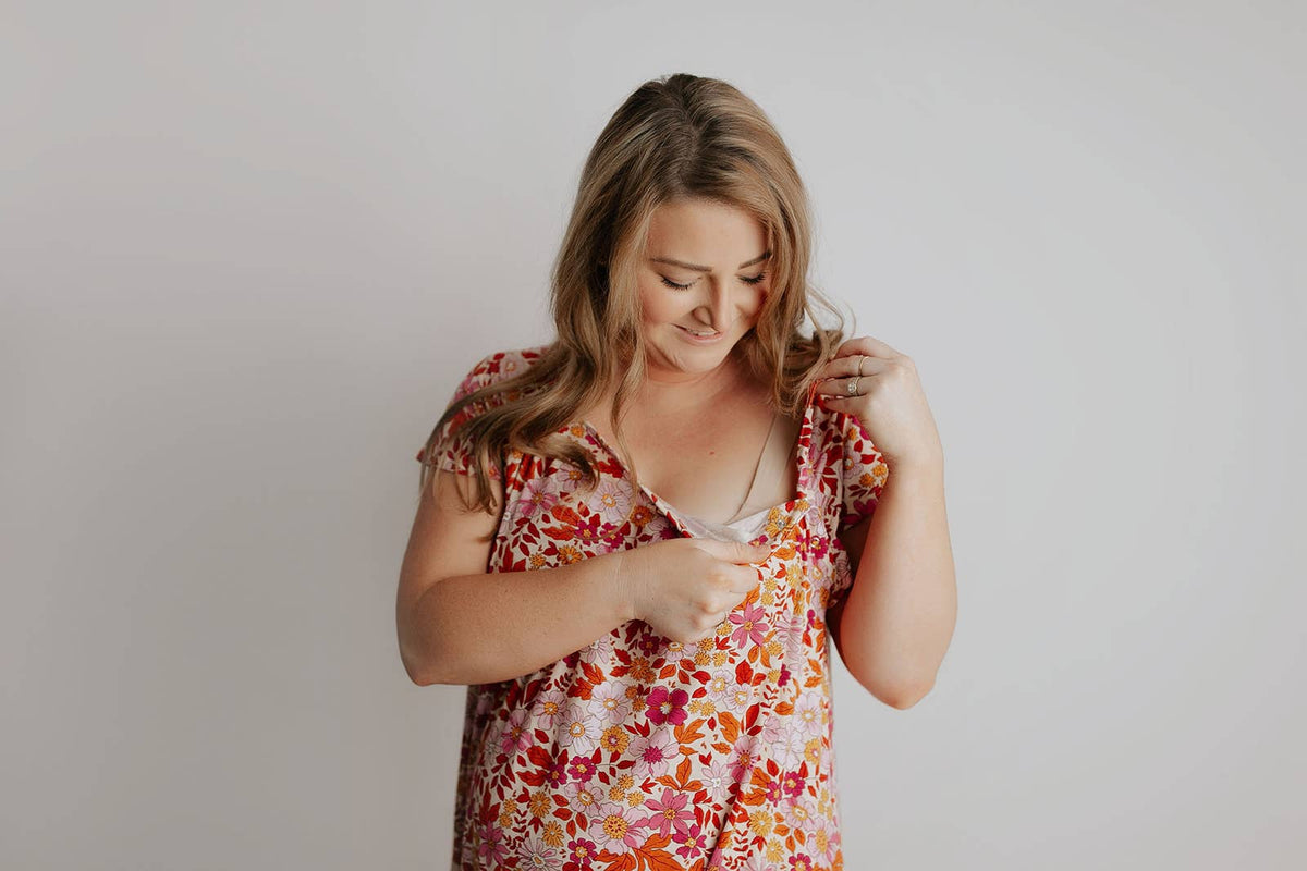 Wild Child Maternity Mommy Labor and Delivery/ Nursing Gown — Three Little Tots Maternity Clothing
