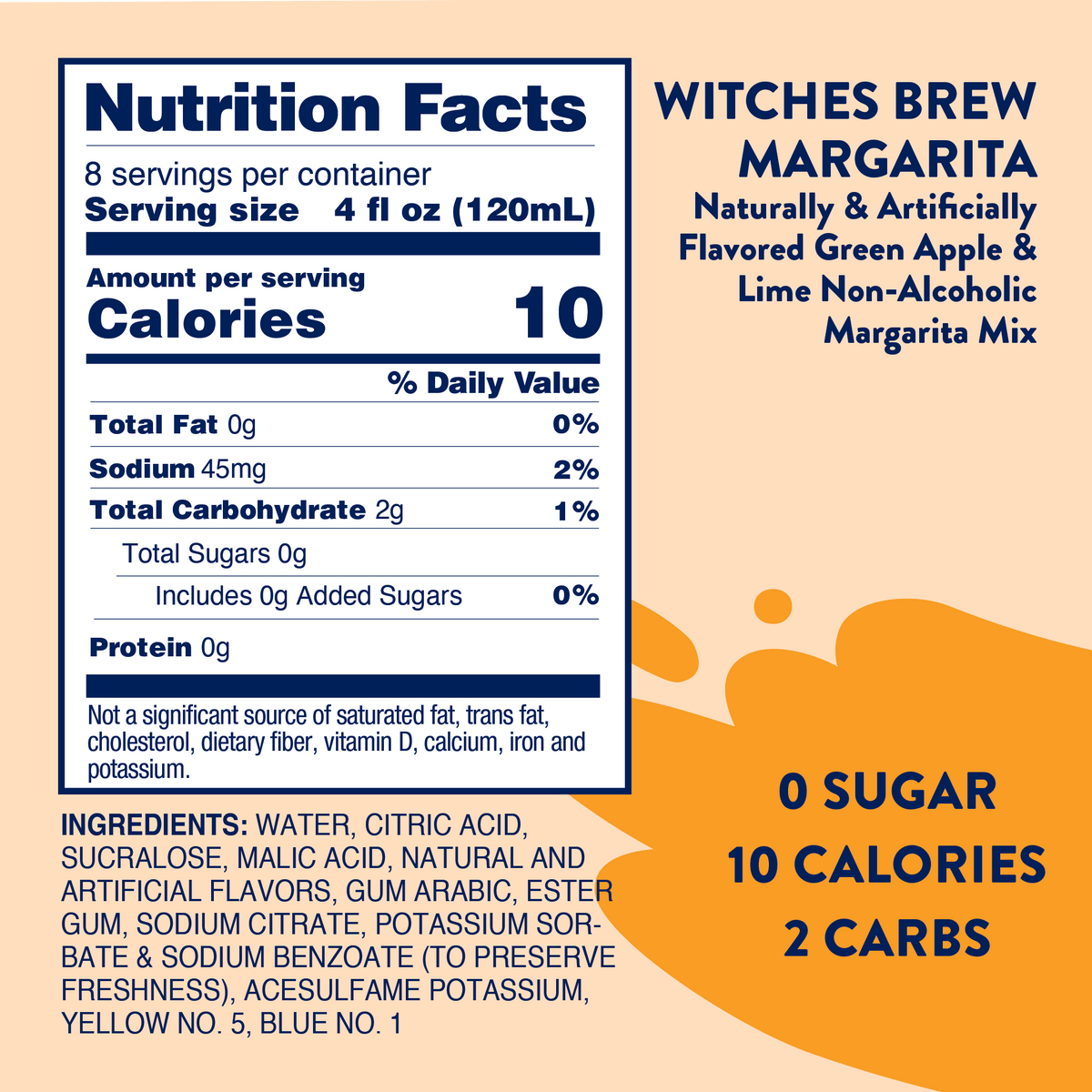 Witches Brew Green Apple Margarita Mix - Sugar Free Mixer — Jordan's Skinny Mixes drink mix