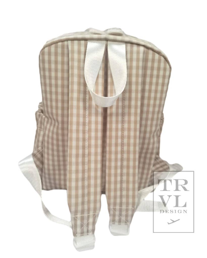 Mini Backer - Gingham Khaki - Premium Backpack from TRVL Design - Just $48.95! Shop now at Pat's Monograms