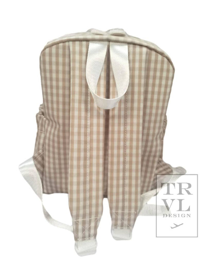 Mini Backer - Gingham Khaki - Premium Backpack from TRVL Design - Just $48.95! Shop now at Pat's Monograms