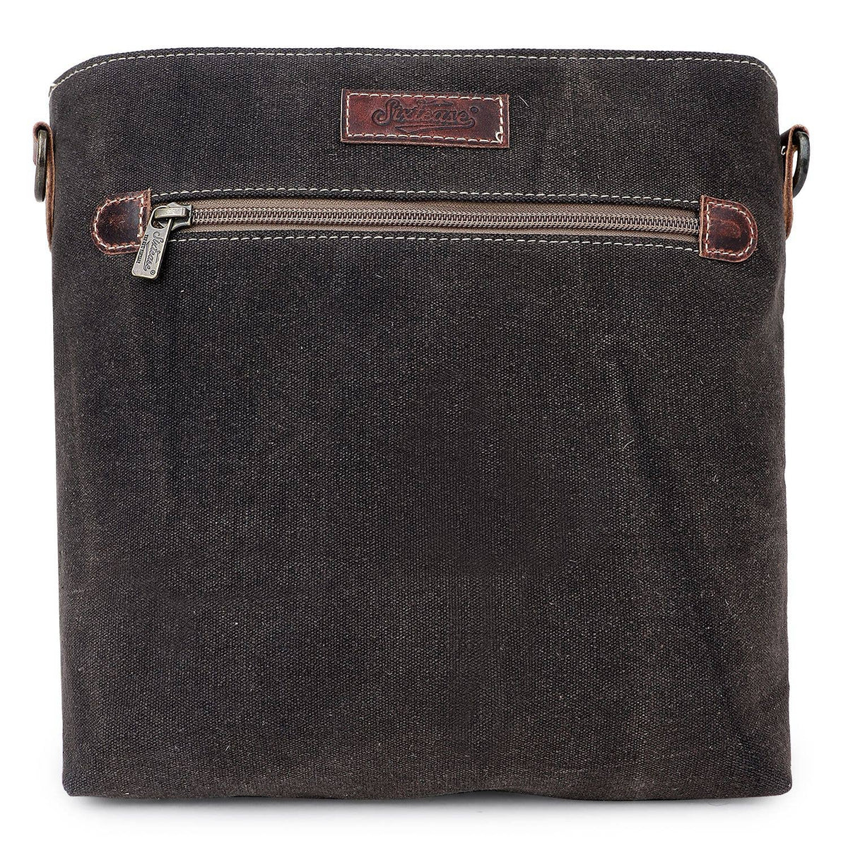 Canvas Cowhide & Leather Women Crossbody - Platinum/ Black — Sixtease Bags USA