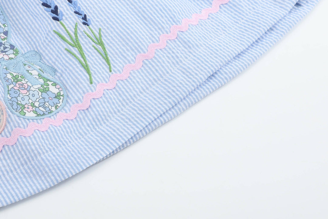 Blue Bunnies Seersucker Yoke Dress - Premium Baby & Toddler Dresses from Lil Cactus - Just $39.95! Shop now at Pat's Monograms