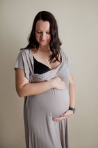 Harbor Mist Maternity Mommy Labor and Delivery/ Nursing Gown — Three Little Tots Maternity Clothing