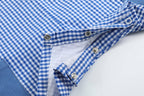 Royal Blue Gingham Pocket Shortalls — Lil Cactus Baby & Toddler Outfits