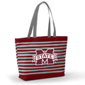 Mississippi State Wavy Striped Tote — Desden tote bag