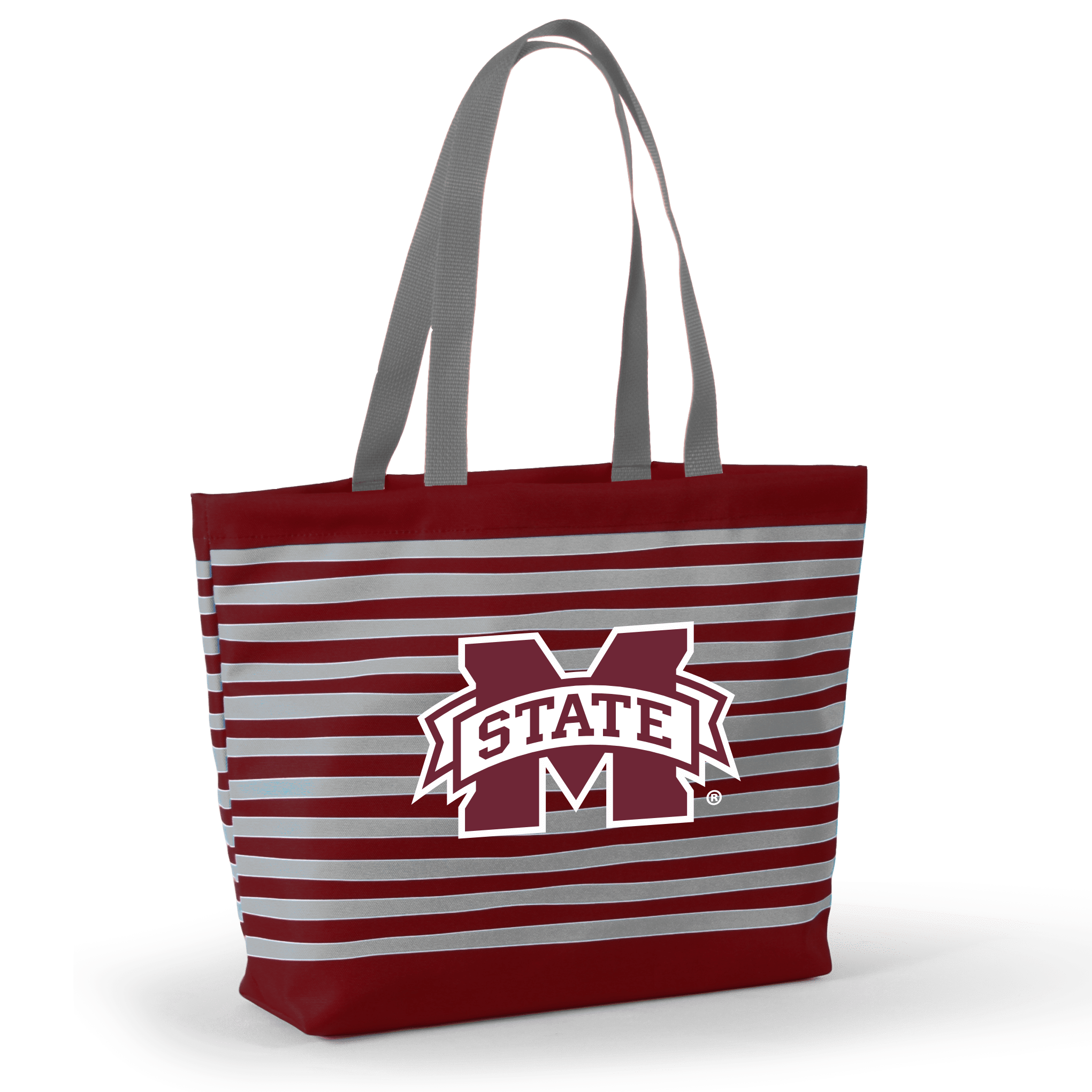 Mississippi State Wavy Striped Tote - Premium tote bag from Desden - Just $25.95! Shop now at Pat's Monograms