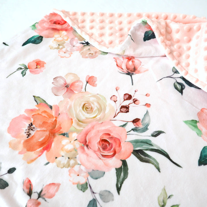 Premium Baby & Toddler Blanket - Peach Floral - Premium Swaddle from Honey Lemonade - Just $45.95! Shop now at Pat's Monograms