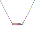 Cutout Heart Bar Necklace - Laser Engraved Personalization - Premium jewelry from WJW - Just $22.95! Shop now at Pat's Monograms