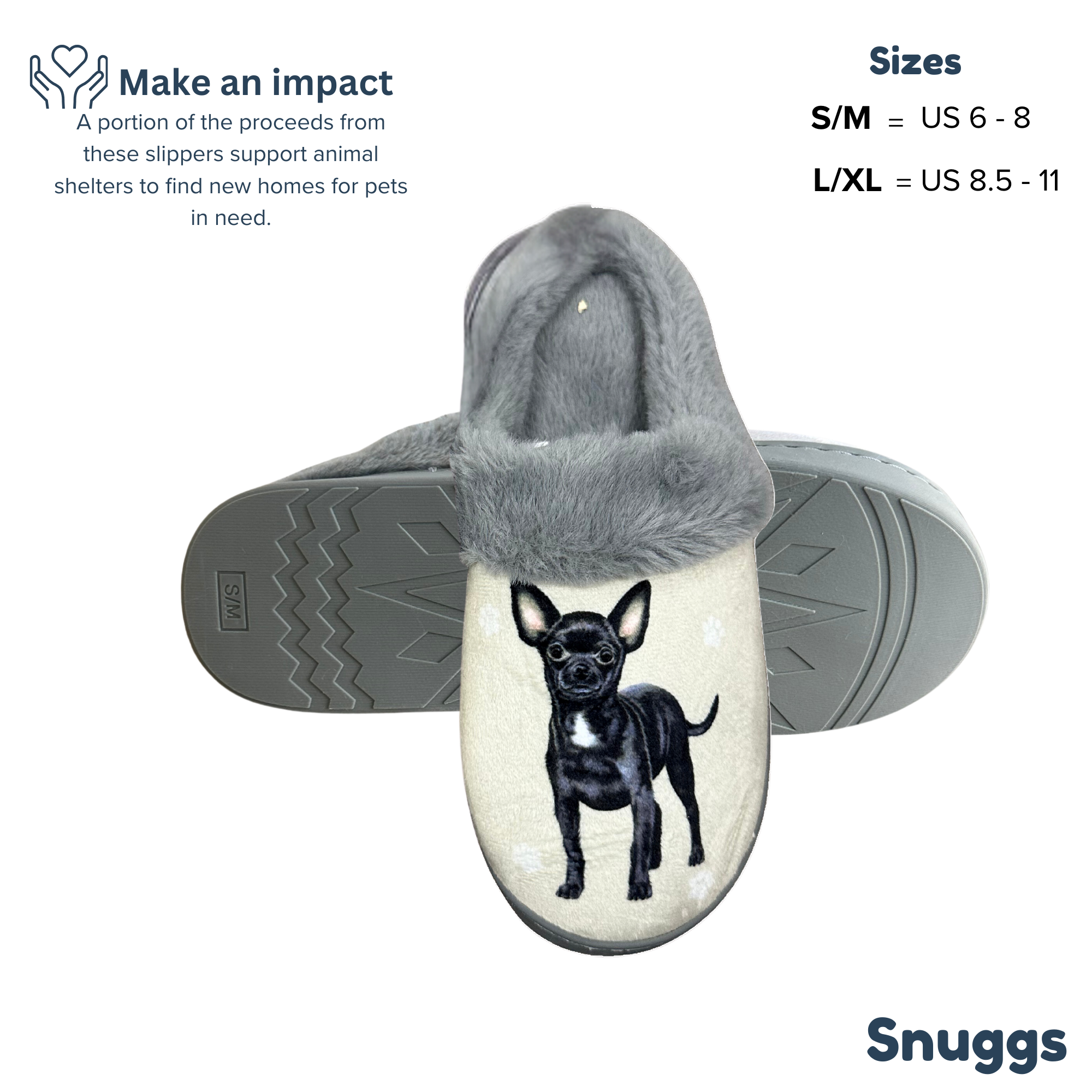 Chihuahua , Black Snuggs Slipper - Premium Slippers from E&S Pets - Just $24.95! Shop now at Pat's Monograms