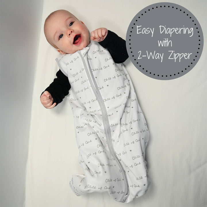 Child of God Baby Sleep Sack, 100% Organic Cotton - Premium Swaddle from LollyBanks - Just $21.95! Shop now at Pat's Monograms