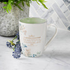 Beautiful in its Time Blue Floral Ceramic Mug - Ecclesiastes — Christian Art Gifts gift item