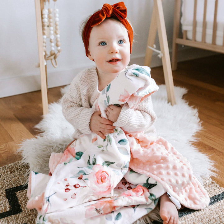 Premium Baby & Toddler Blanket - Peach Floral - Premium Swaddle from Honey Lemonade - Just $45.95! Shop now at Pat's Monograms