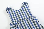 Blue and Green Criss Cross Shortalls — Lil Cactus Baby & Toddler Outfits