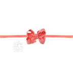 1/4" PANTYHOSE HEADBAND W/SIGNATURE GROSGRAIN BOW — Beyond Creations, LLC Baby Accessories