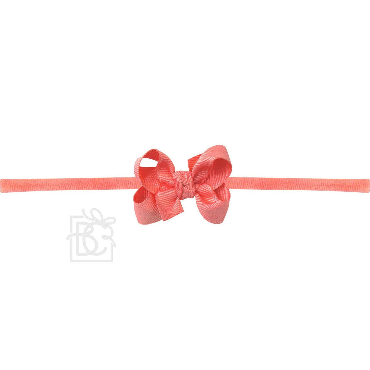 1/4" PANTYHOSE HEADBAND W/SIGNATURE GROSGRAIN BOW — Beyond Creations, LLC Baby Accessories