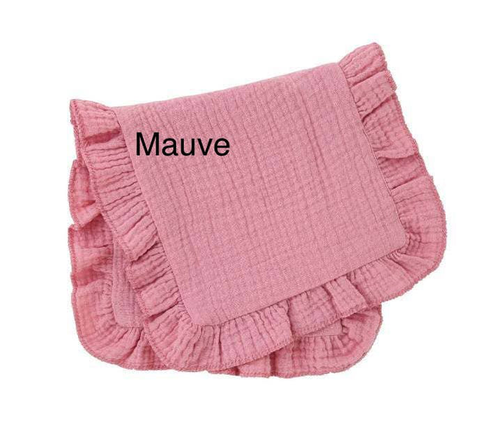 Muslin Ruffle Burp - Baby Gift, Shower Gift, Newborn - Premium Baby Accessories from Zsa Zsa & LoLLi Monogram Blanks - Just $9.95! Shop now at Pat's Monograms