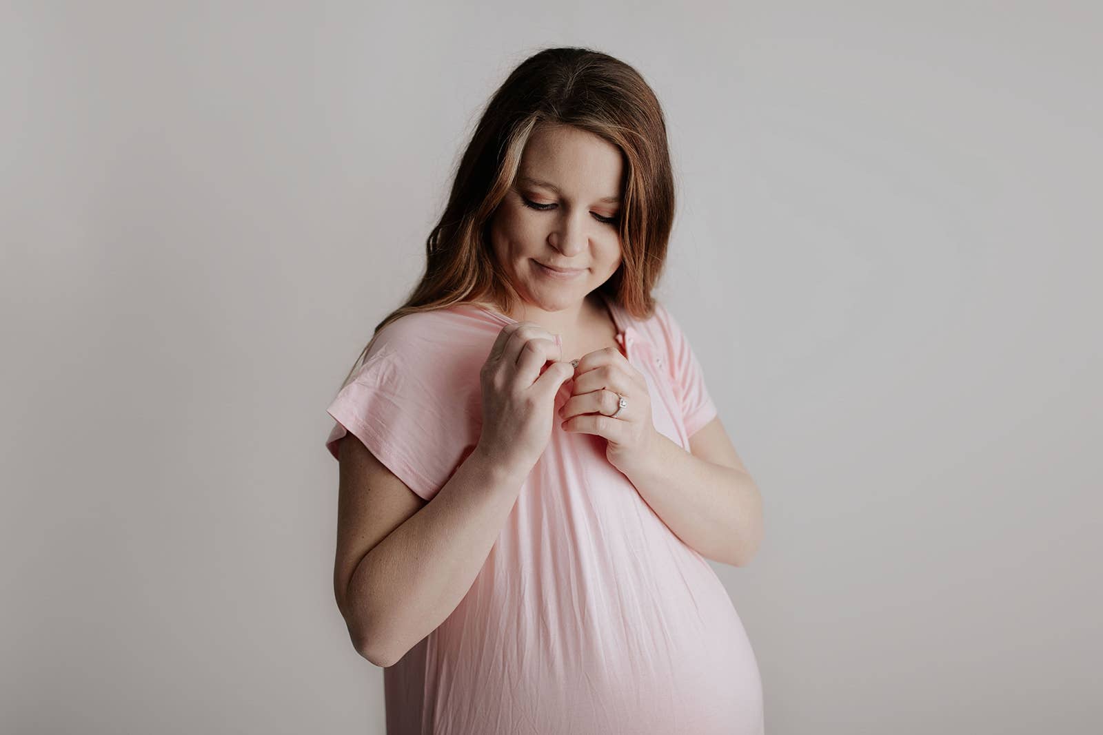 Light Pink Mommy Labor and Delivery/ Nursing Gown - Premium Maternity Clothing from Three Little Tots - Just $36.95! Shop now at Pat's Monograms