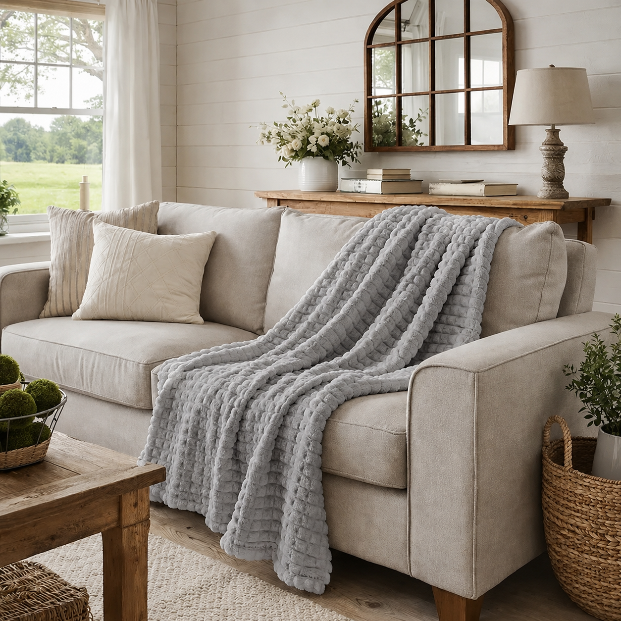 Textured Waffle Large Throw Blanket - 60"x80" - Premium blanket from Fennco Styles - Just $38! Shop now at Pat's Monograms