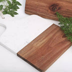 Natural Acacia Wood And Marble Chopping Board — SINT Cutting Boards