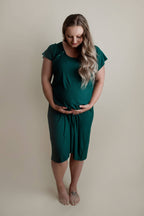 Forest Maternity Mommy Labor and Delivery/ Nursing Gown — Three Little Tots Maternity Clothing