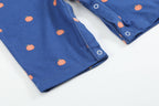 Blue Pumpkin Print Knit Smocked Overalls - Premium  from Lil Cactus - Just $36! Shop now at Pat's Monograms