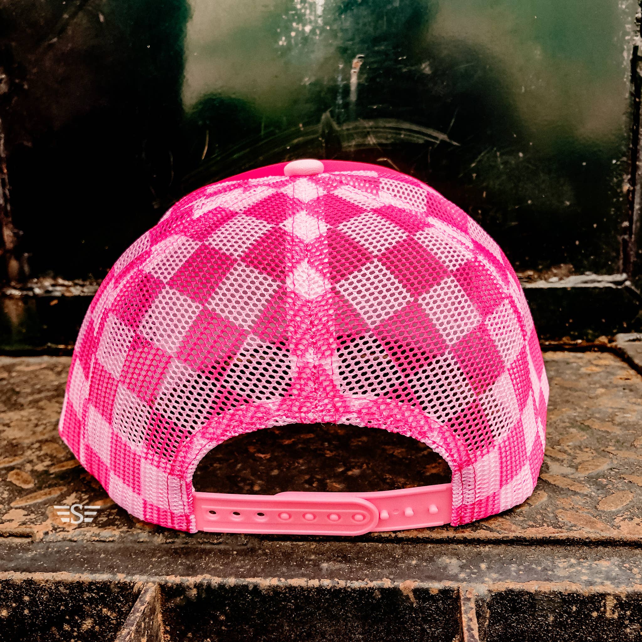 Checkered Mesh Back Foam Trucker Cap - Premium Trucker Cap from Flying S Company - Just $16.99! Shop now at Pat's Monograms