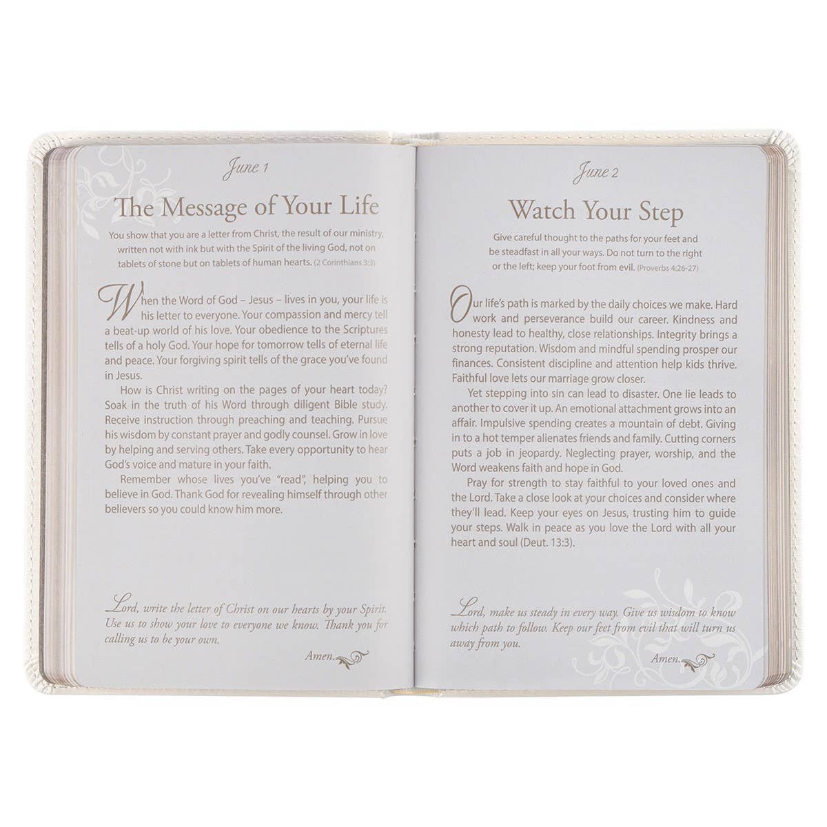 Mr. & Mrs. 366 Devotions for Couples White Faux Leather Devo — Christian Art Gifts Books and Devotionals