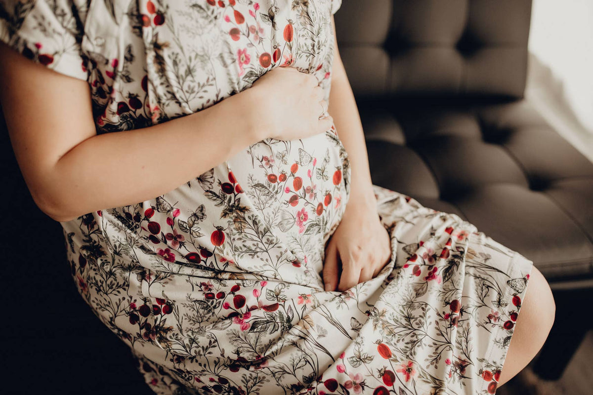 Floral Mommy Labor and Delivery/ Nursing Gown — Three Little Tots Maternity Clothing