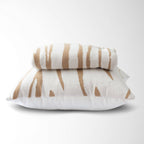 Rumi Zebra Cotton Knit Throw: Beige — Tajik Home LLC