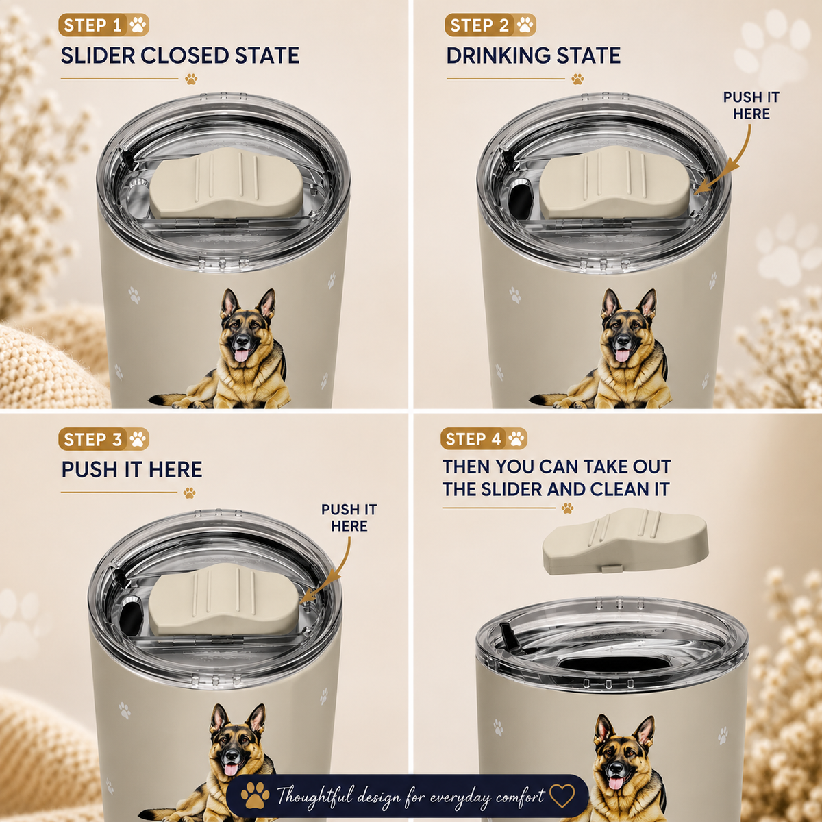 Golden Retriever Purple Serengeti Tumblers — E&S Pets